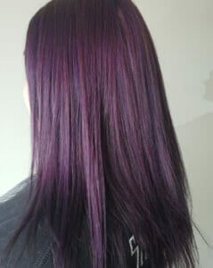 long purple hair